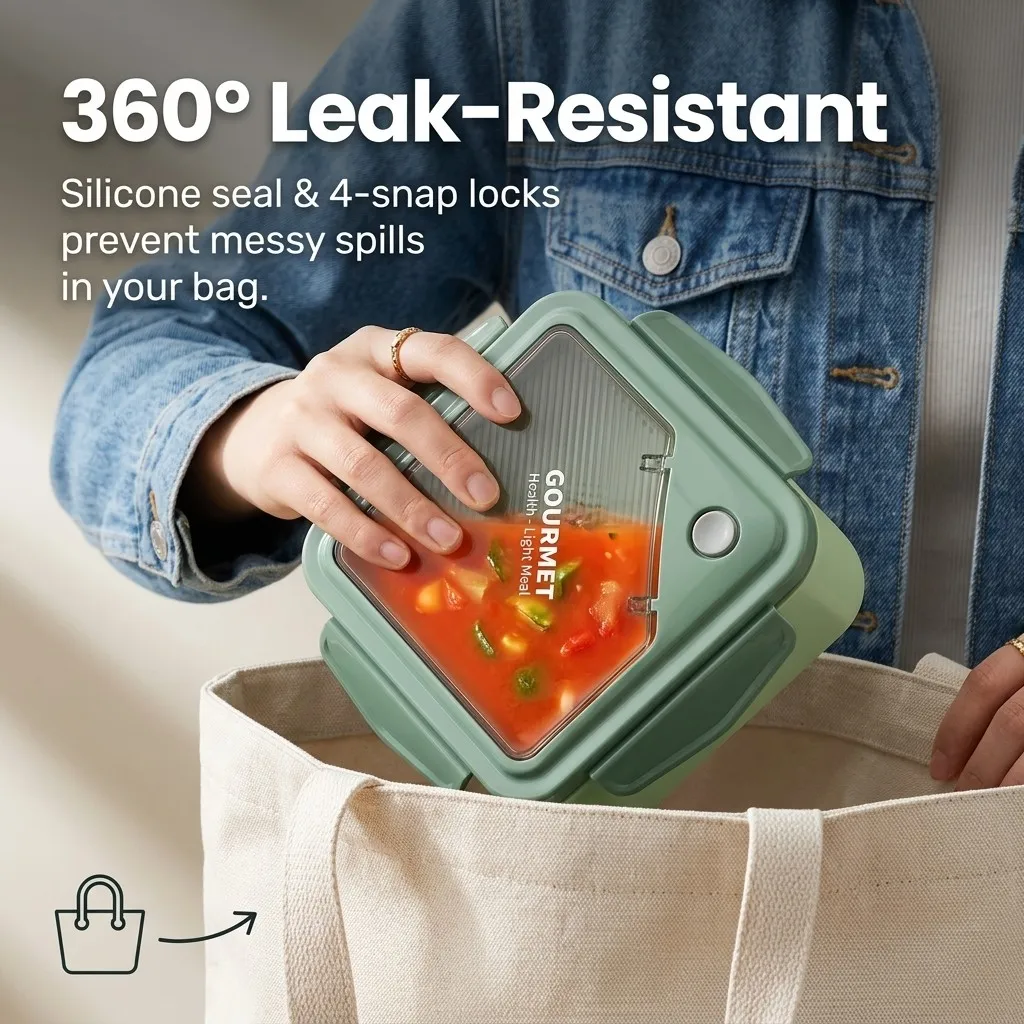 Sealed Plastic Bento Lunch Box - Meal Prep Or Prep Meal review and price