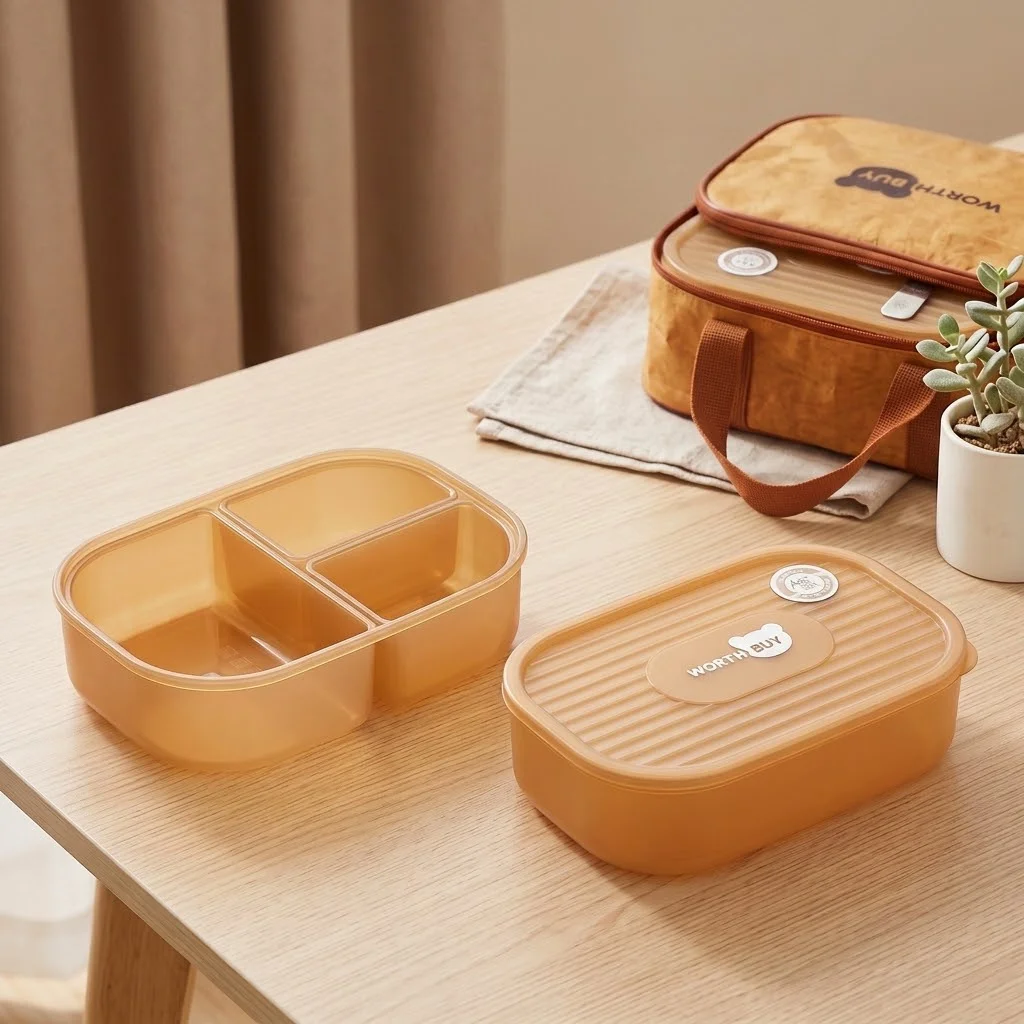 Kids Bento Lunch Box 3 Compart - Meal Prep Or Prep Meal review and price
