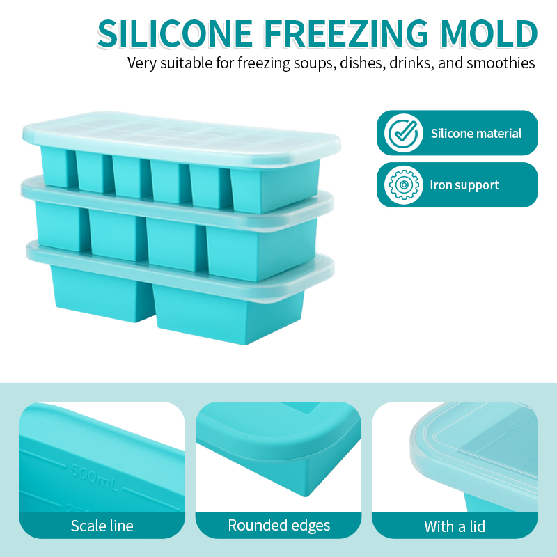 2 or 3-piece Silicone Freezer  - Meal Prep Template review and price