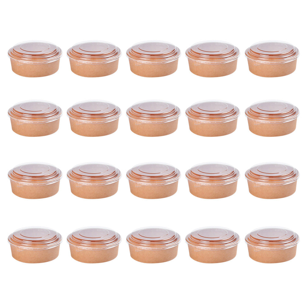 20pcs Kraft Paper Disposable F - Meal Prep Bowl review and price