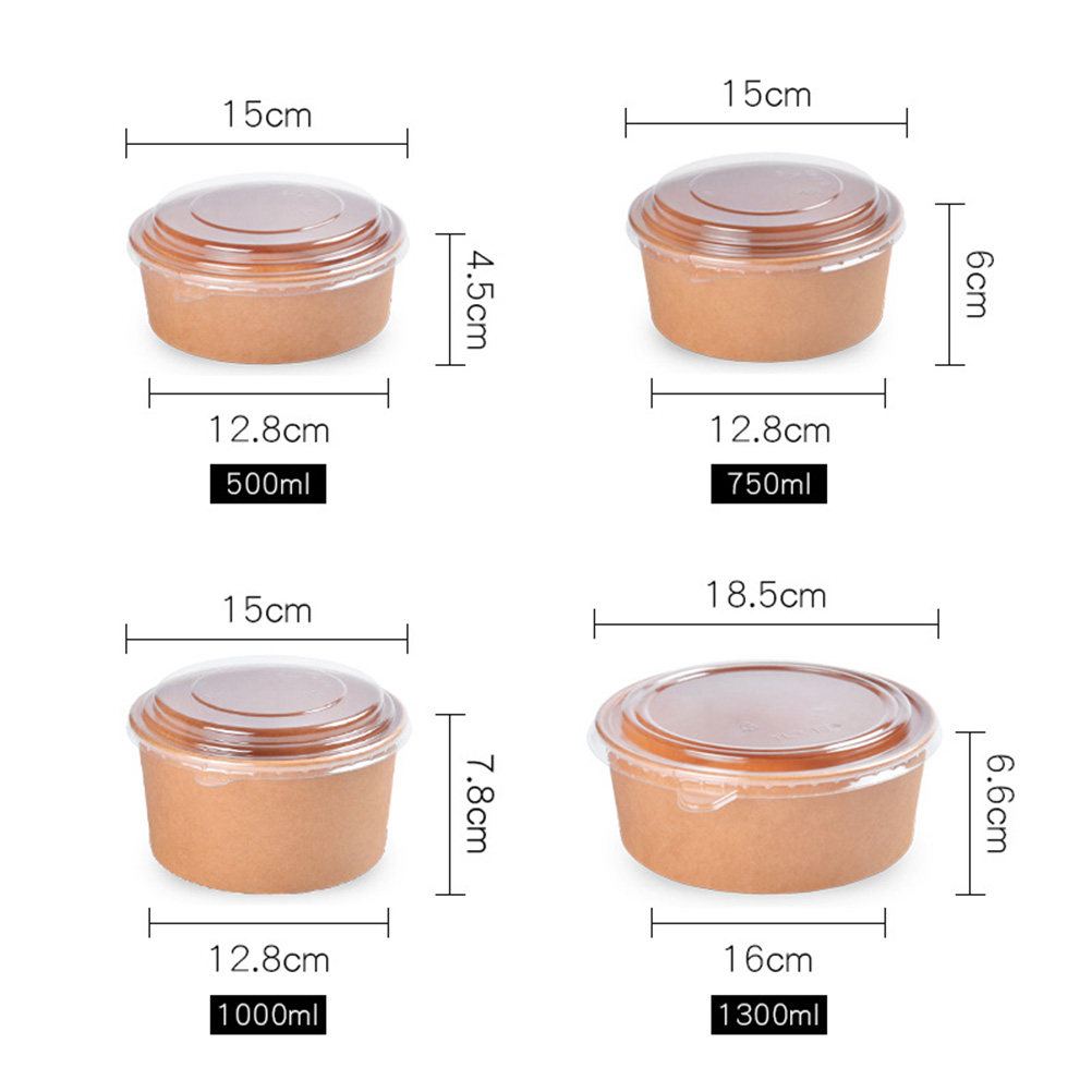 20pcs Kraft Paper Disposable F - Meal Prep Bowl review and price