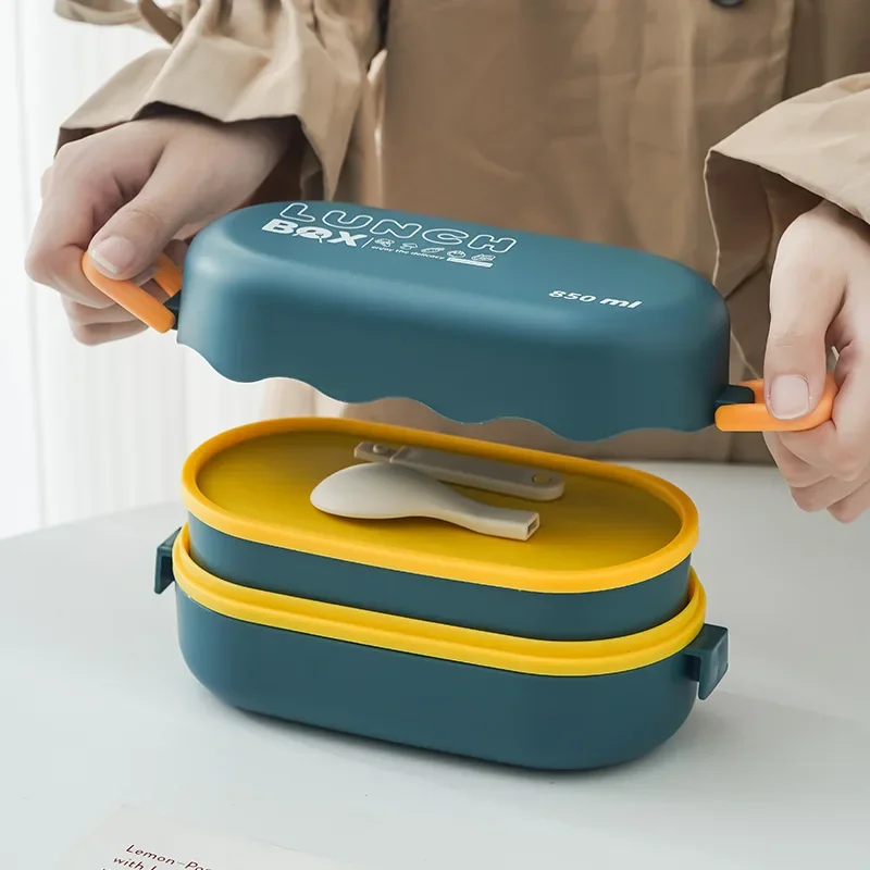 850ML Lunch Box Double-layer P - Meal Prep Bowl review and price
