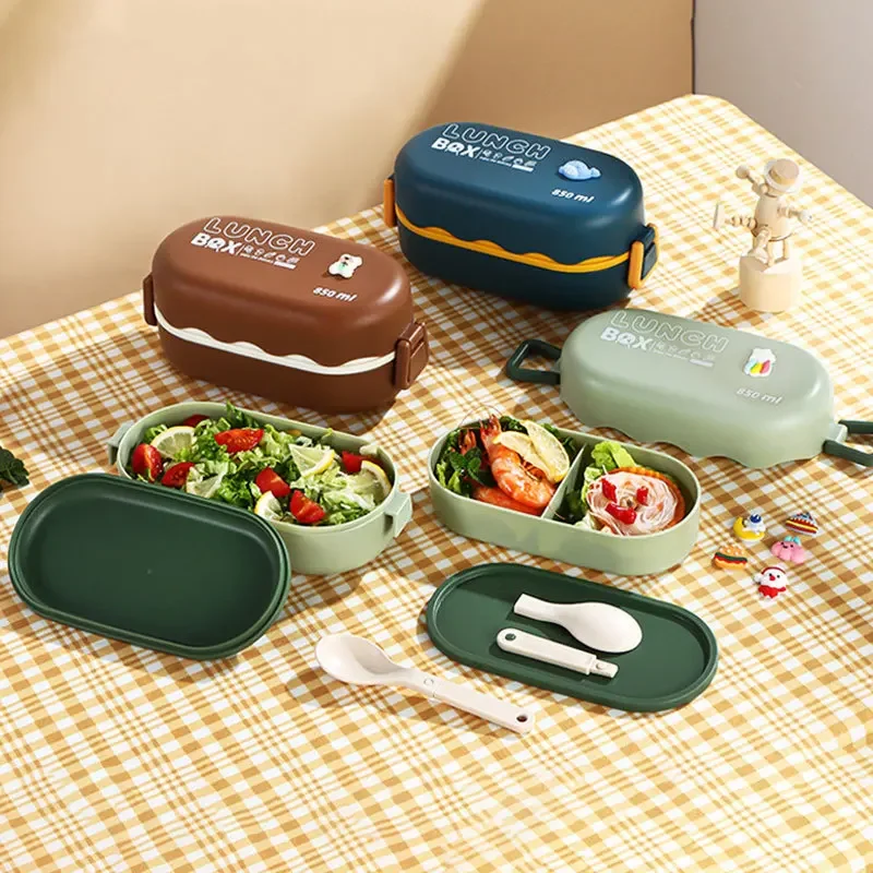 850ML Lunch Box Double-layer P - Meal Prep Bowl review and price